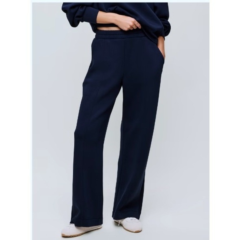 Old Navy Active Bounce Fleece High Rise Wide Leg Baggy Pants Womens L Athleisure